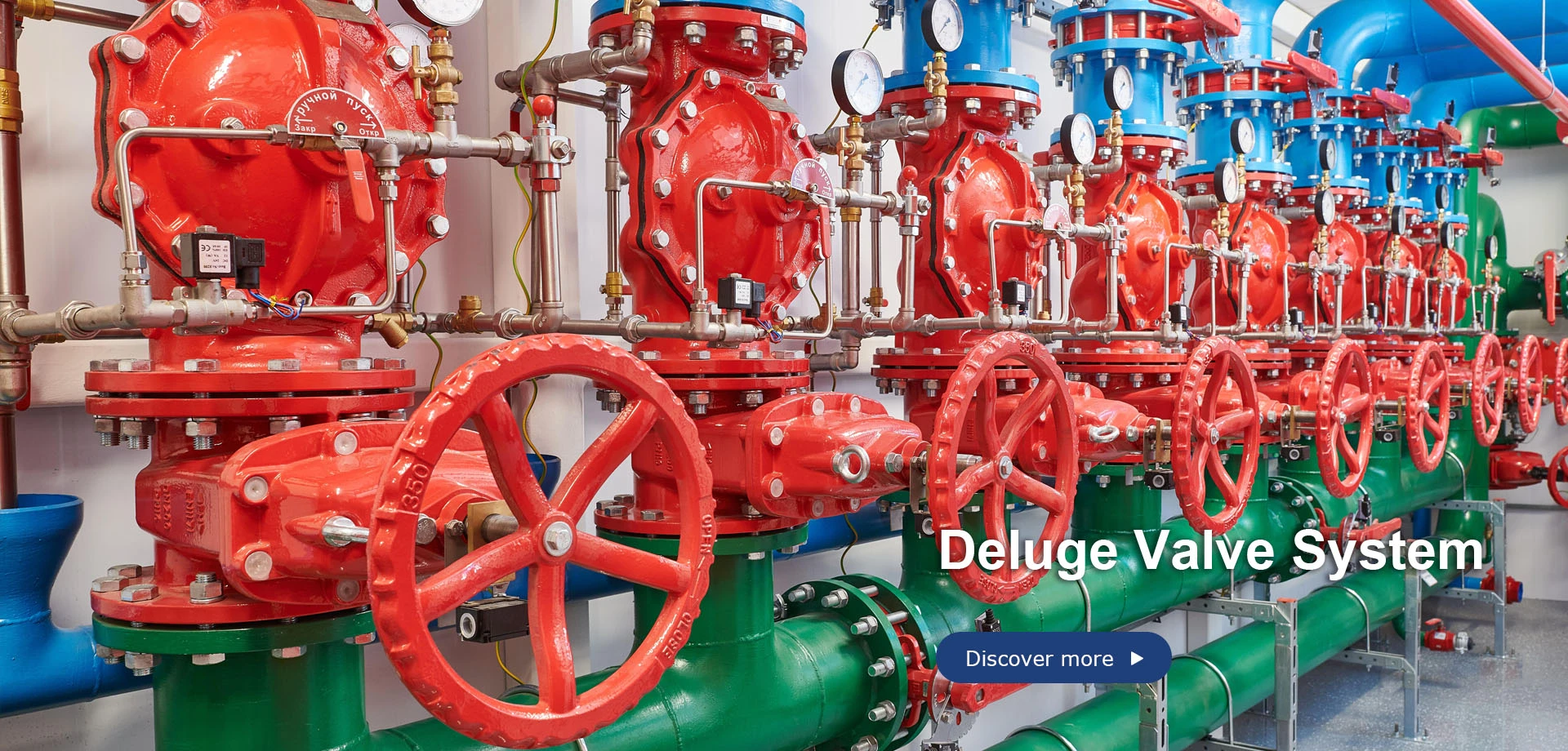 Deluge valve system installed for rapid fire suppression in industrial and warehouse facilities