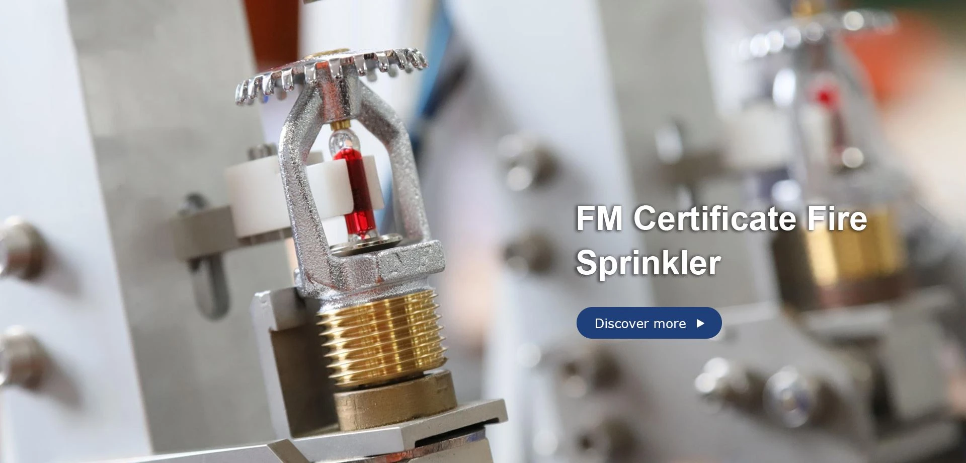 Certified fire sprinkler system with FM approved heads providing reliable fire protection in industrial and commercial spaces